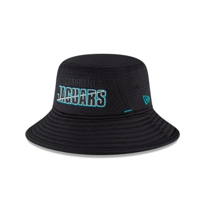 Sapca New Era Jacksonville Jaguars NFL Official Summer Sideline Stretch Bucket Hat - Negrii